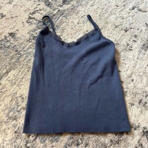 Brandy Melville Lace Blue Lace Trim Cami Top